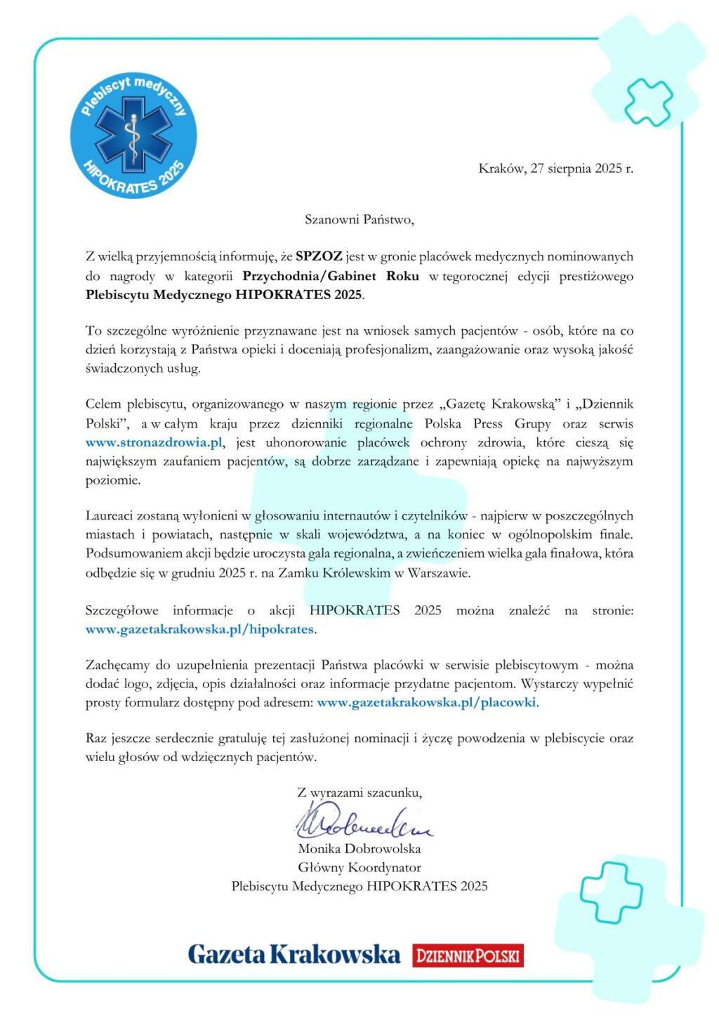 Nominacja_Przychodnia_Gabinet_ Hipokrates 2025